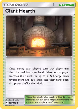 Giant Hearth 197/236 Pokemon card