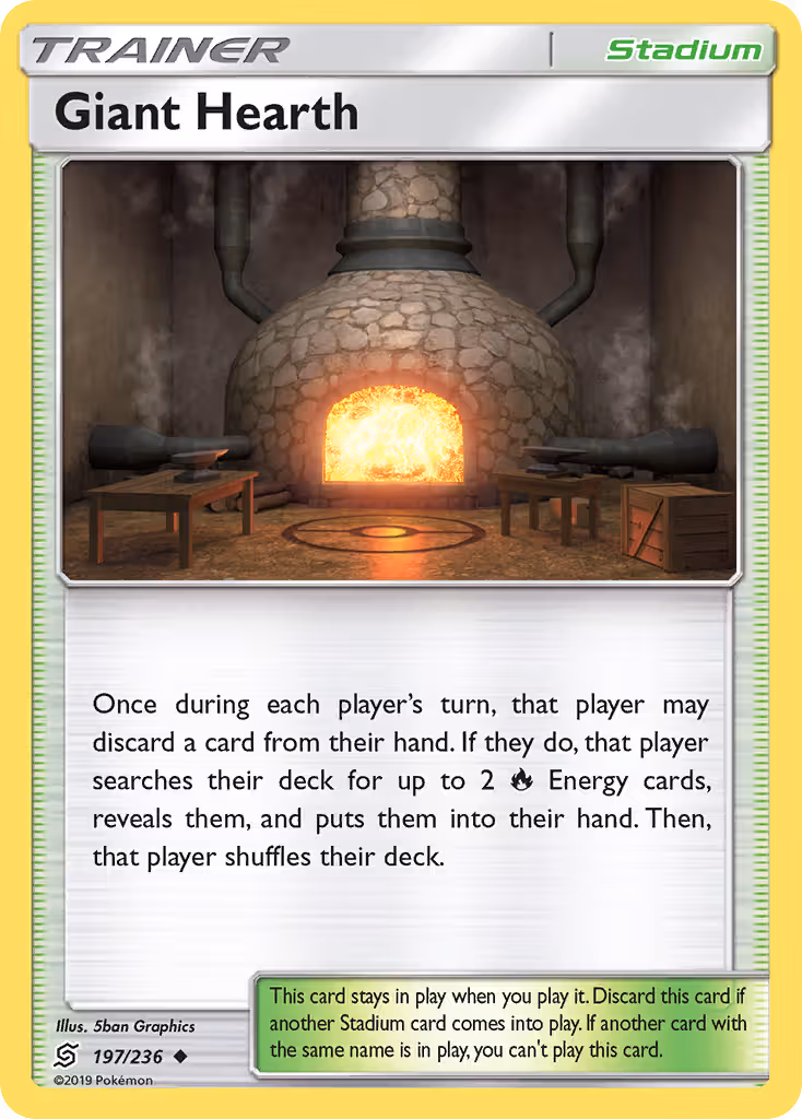 Giant Hearth 197/236 Pokemon card