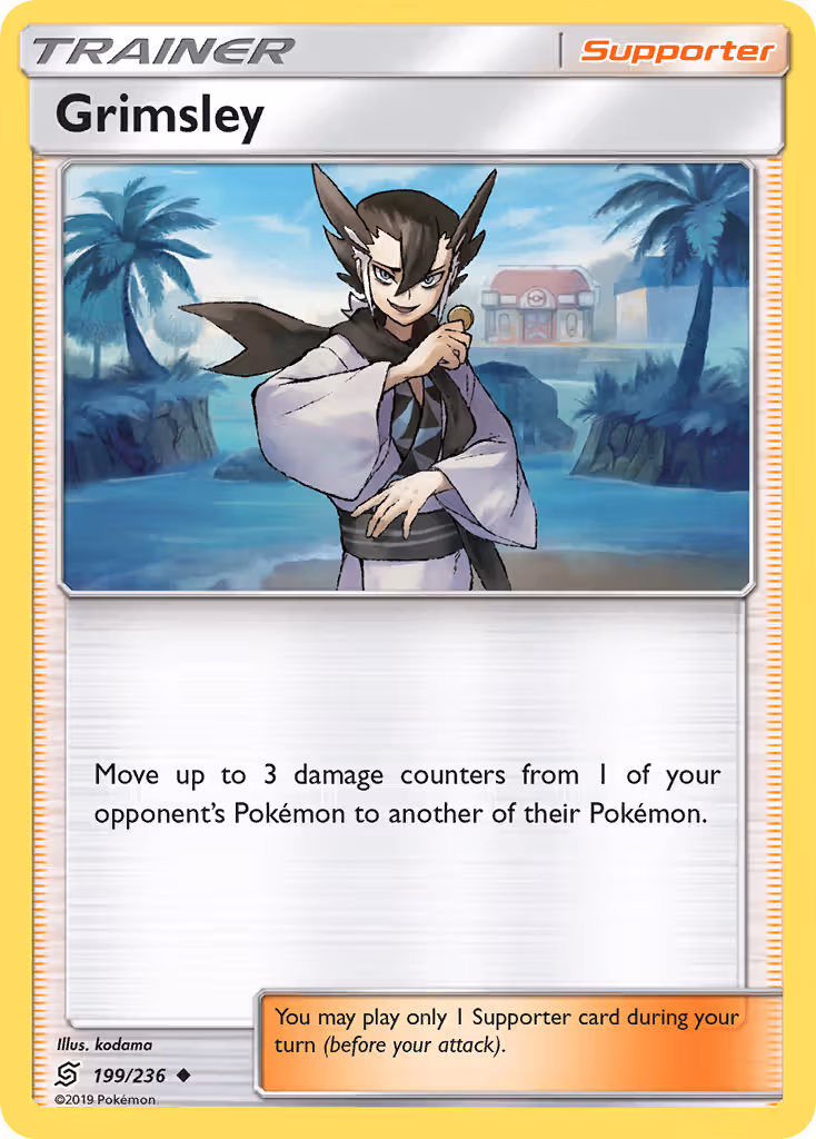 Grimsley 199/236 Pokemon card