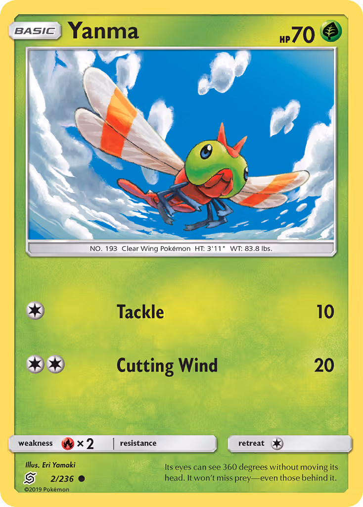 Yanma 2/236 Pokemon card