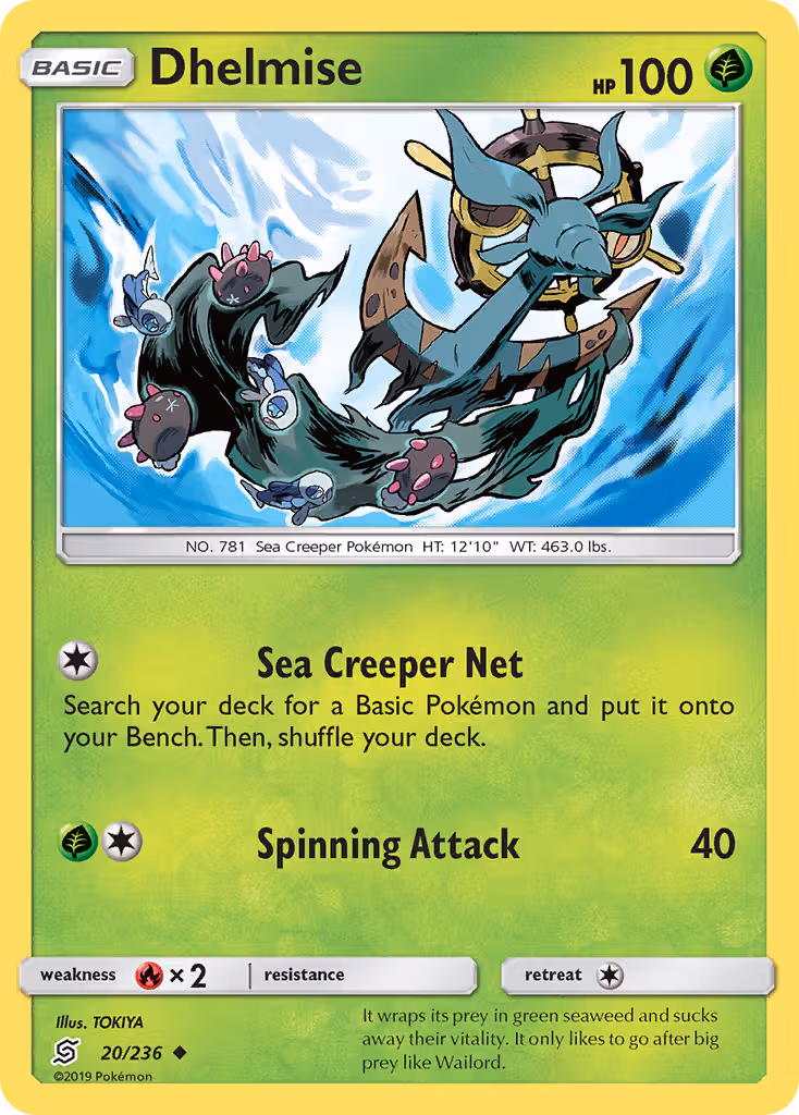 Dhelmise 20/236 Pokemon card