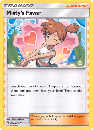 Misty’s Favor 202/236 Pokemon card