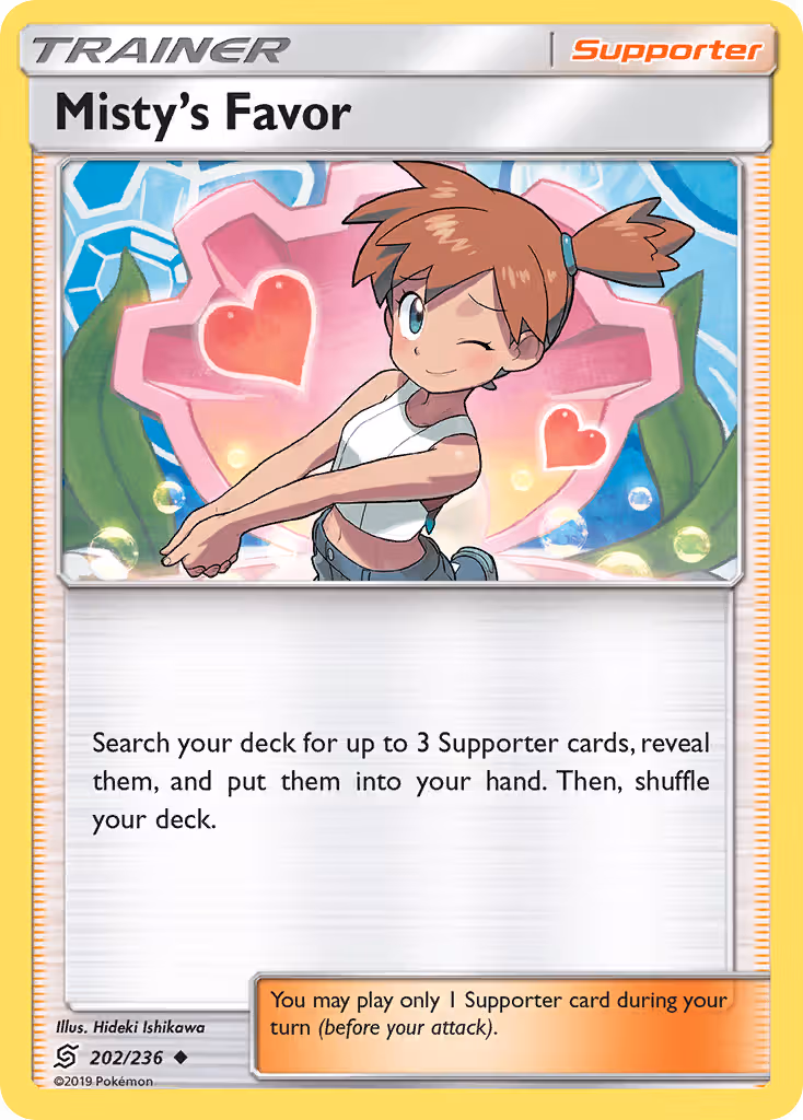 Misty’s Favor 202/236 Pokemon card