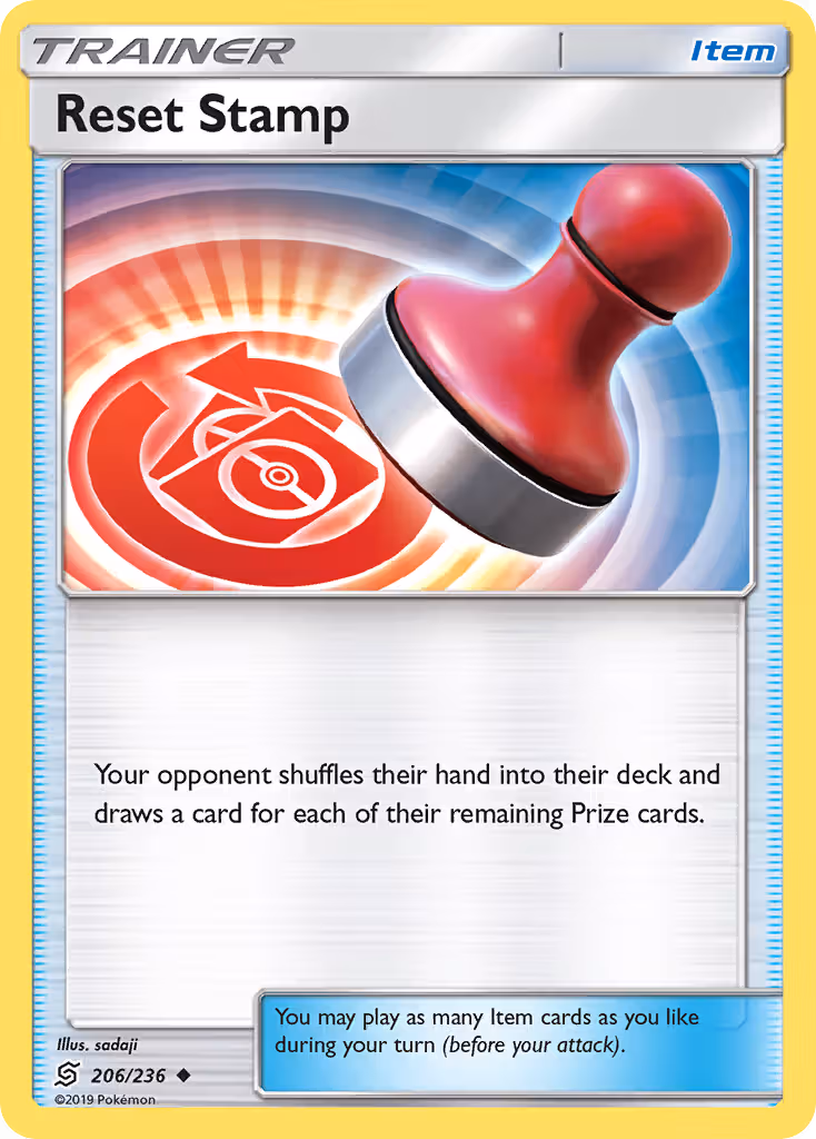Reset Stamp 206/236 Pokemon card