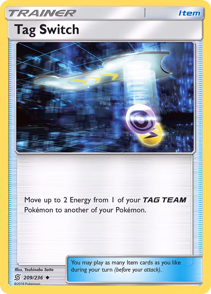 Tag Switch 209/236 Pokemon card