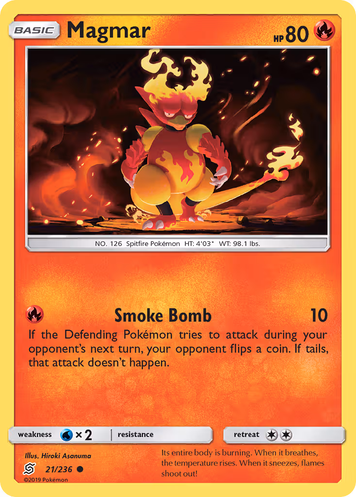 Magmar 21/236 Pokemon card