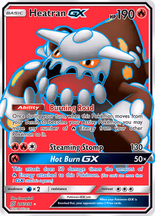 Heatran GX 216/236 Pokemon card