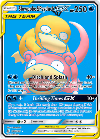Slowpoke & Psyduck GX 217/236 Pokemon card