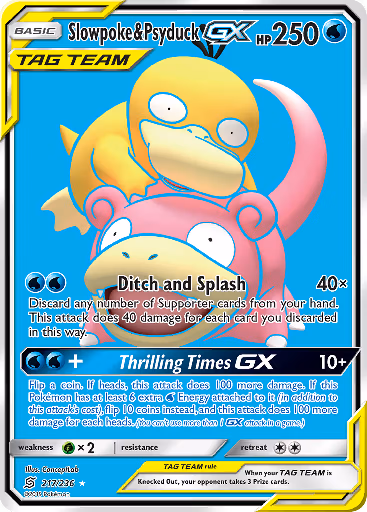 Slowpoke & Psyduck GX 217/236 Pokemon card