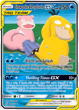 Slowpoke & Psyduck GX 218/236 Pokemon card