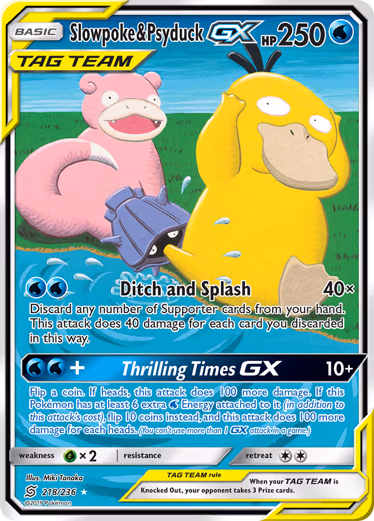 Slowpoke & Psyduck GX 218/236 Pokemon card