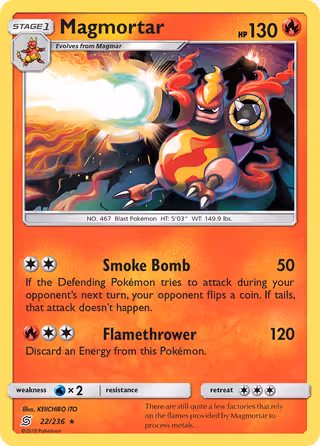 Magmortar 22/236 Pokemon card