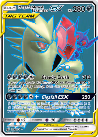 Mega Sableye & Tyranitar GX 225/236 Pokemon card