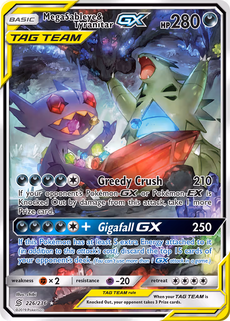 Mega Sableye & Tyranitar GX 226/236 Pokemon card