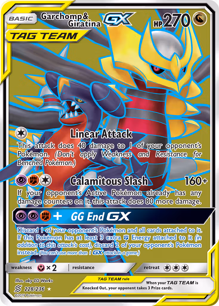 Garchomp & Giratina GX 228/236 Pokemon card