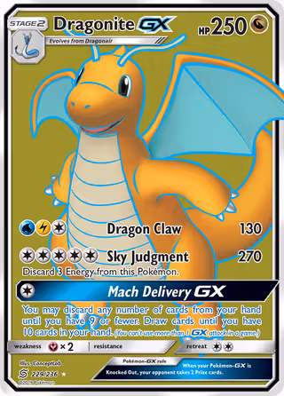 Dragonite GX 229/236 Pokemon card