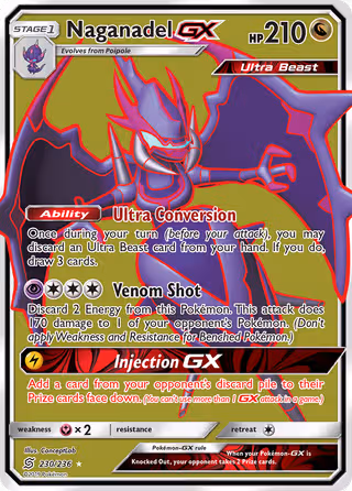 Naganadel GX 230/236 Pokemon card