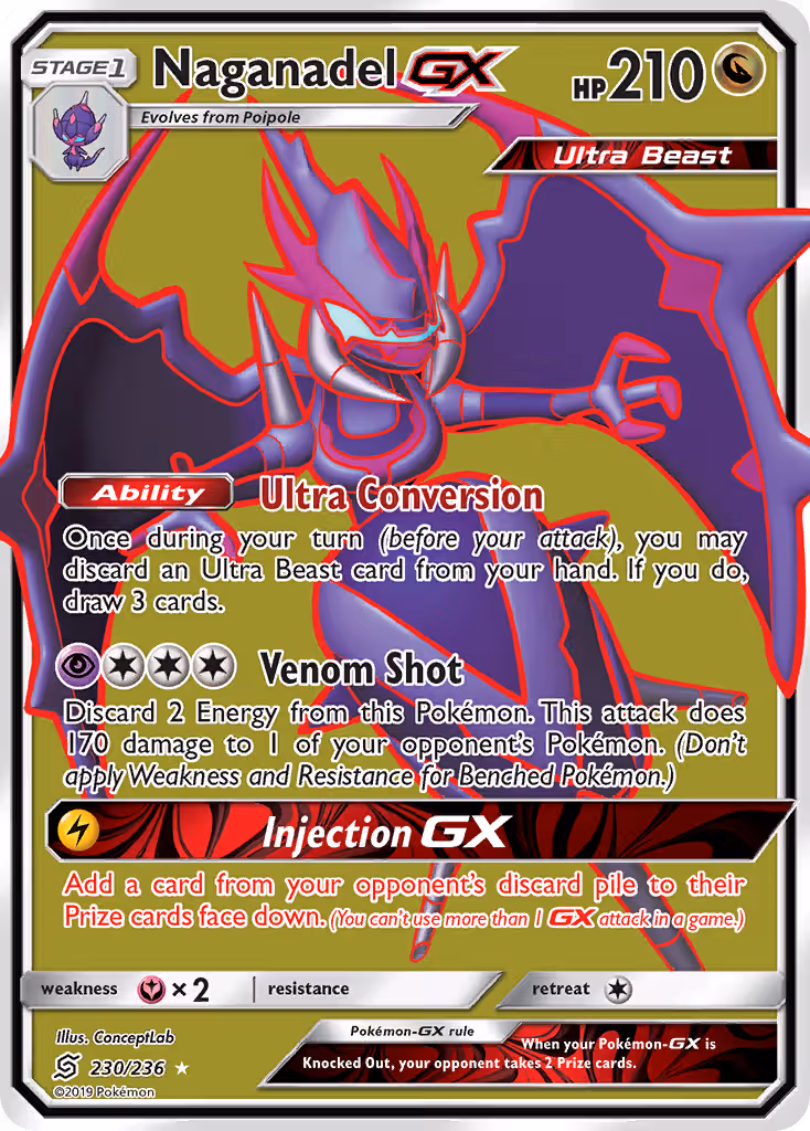 Naganadel GX 230/236 Pokemon card