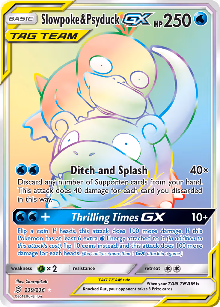 Slowpoke & Psyduck GX 239/236 Pokemon card