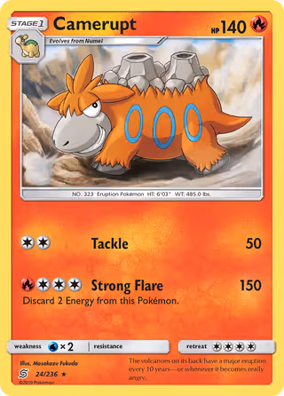 Camerupt 24/236 Pokemon card