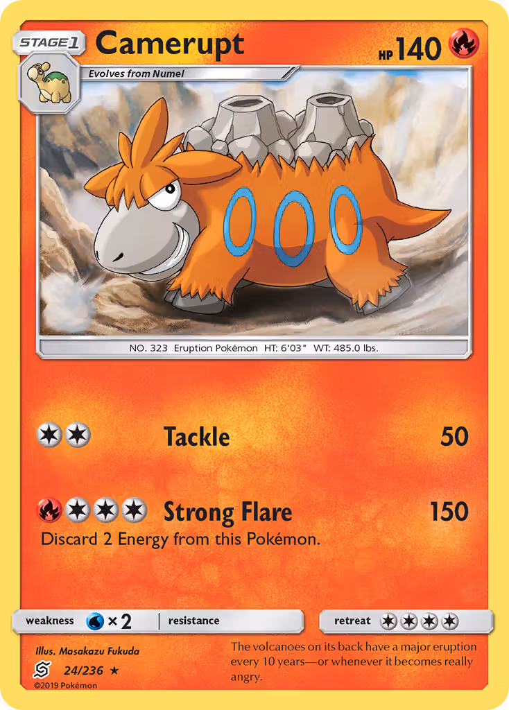 Camerupt 24/236 Pokemon card