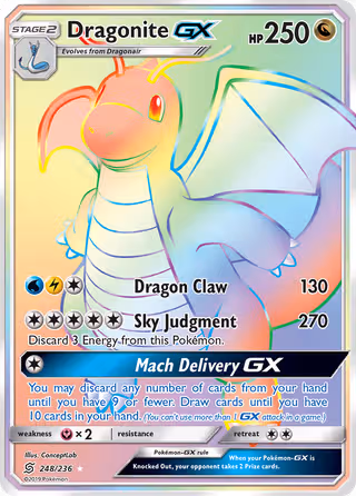 Dragonite GX 248/236 Pokemon card