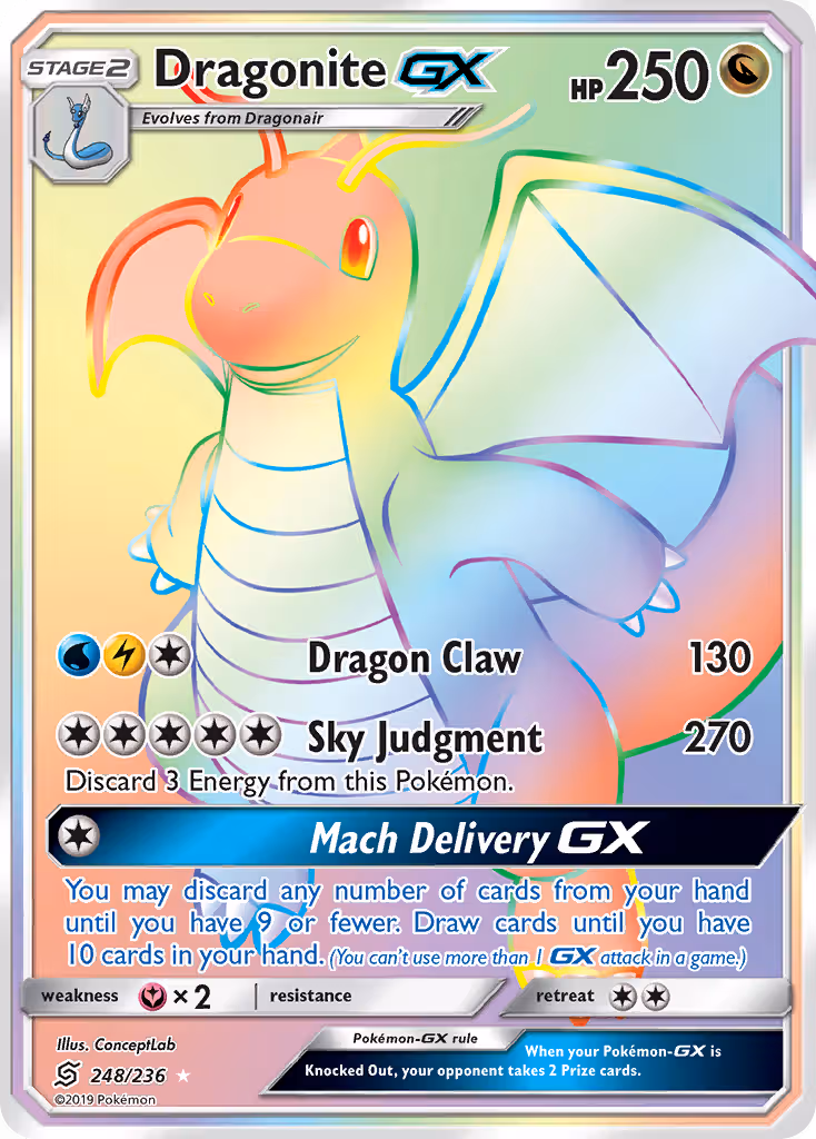 Dragonite GX 248/236 Pokemon card