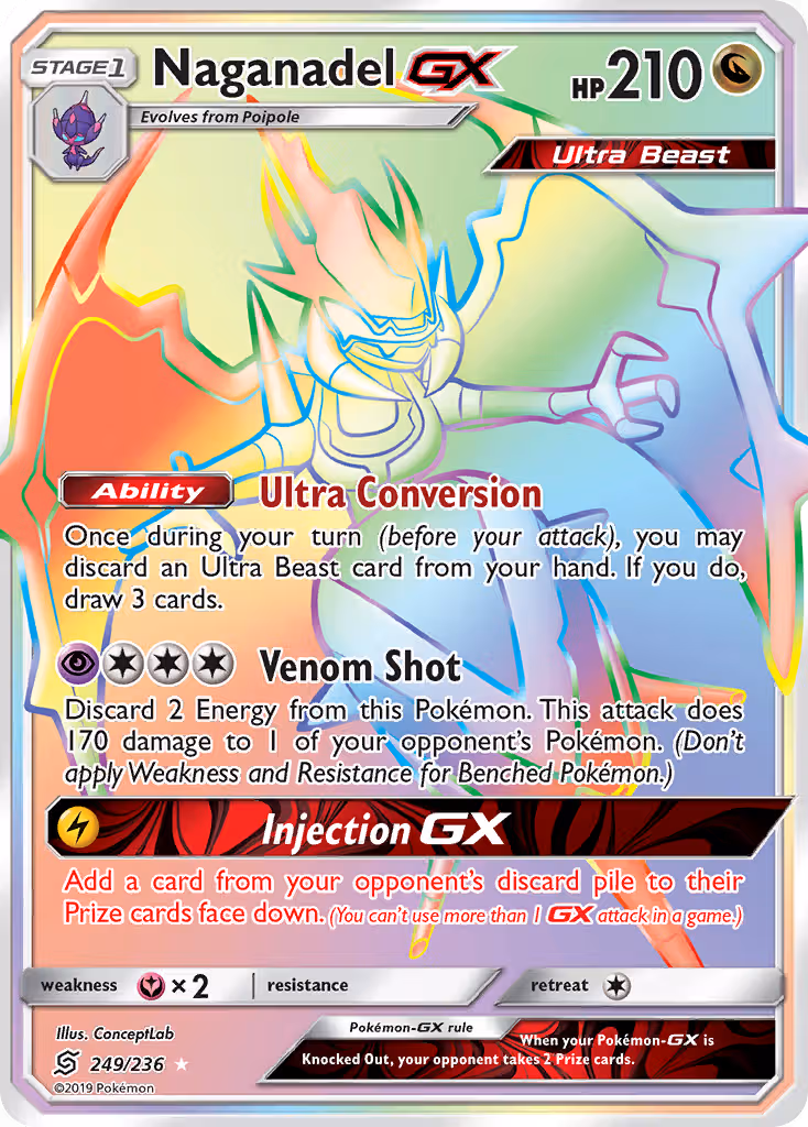 Naganadel GX 249/236 Pokemon card