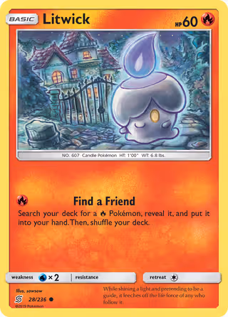 Litwick 28/236 Pokemon card