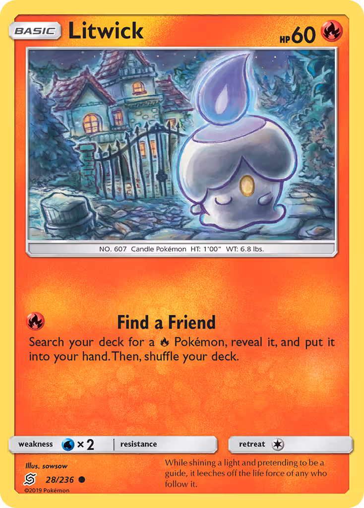 Litwick 28/236 Pokemon card