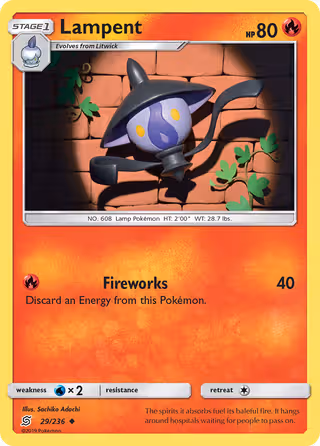 Lampent 29/236 Pokemon card