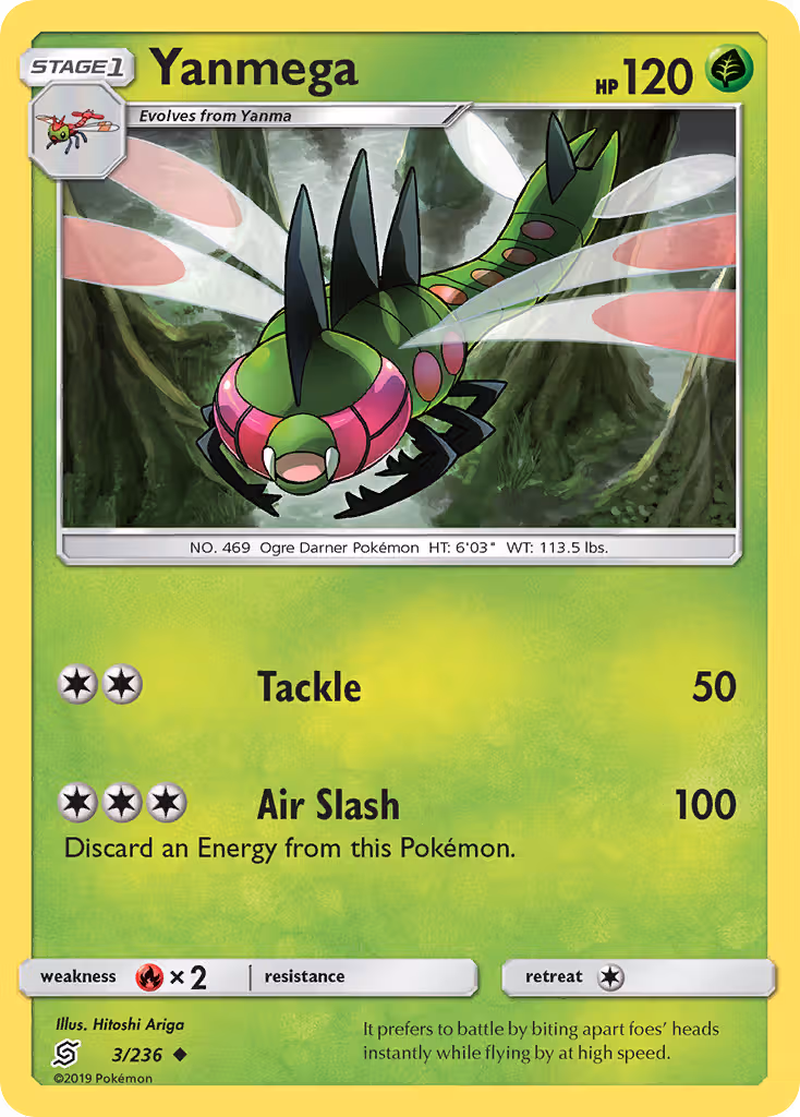 Yanmega 3/236 Pokemon card