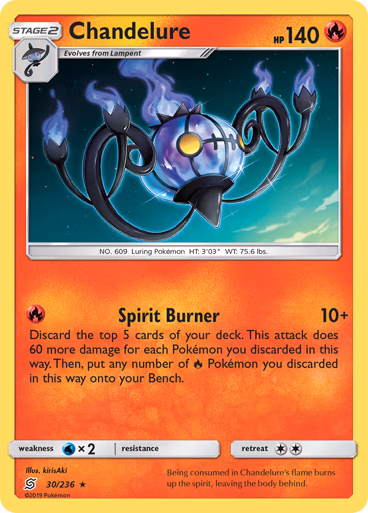 Chandelure 30/236 Pokemon card
