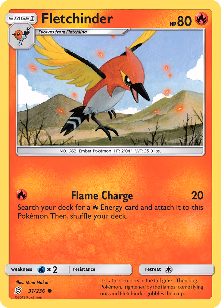 Fletchinder 31/236 Pokemon card