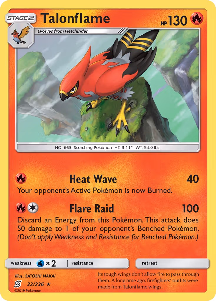 Talonflame 32/236 Pokemon card