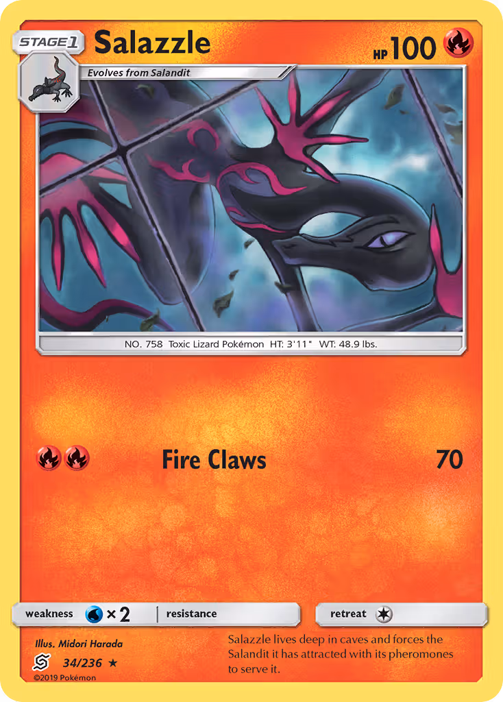 Salazzle 34/236 Pokemon card