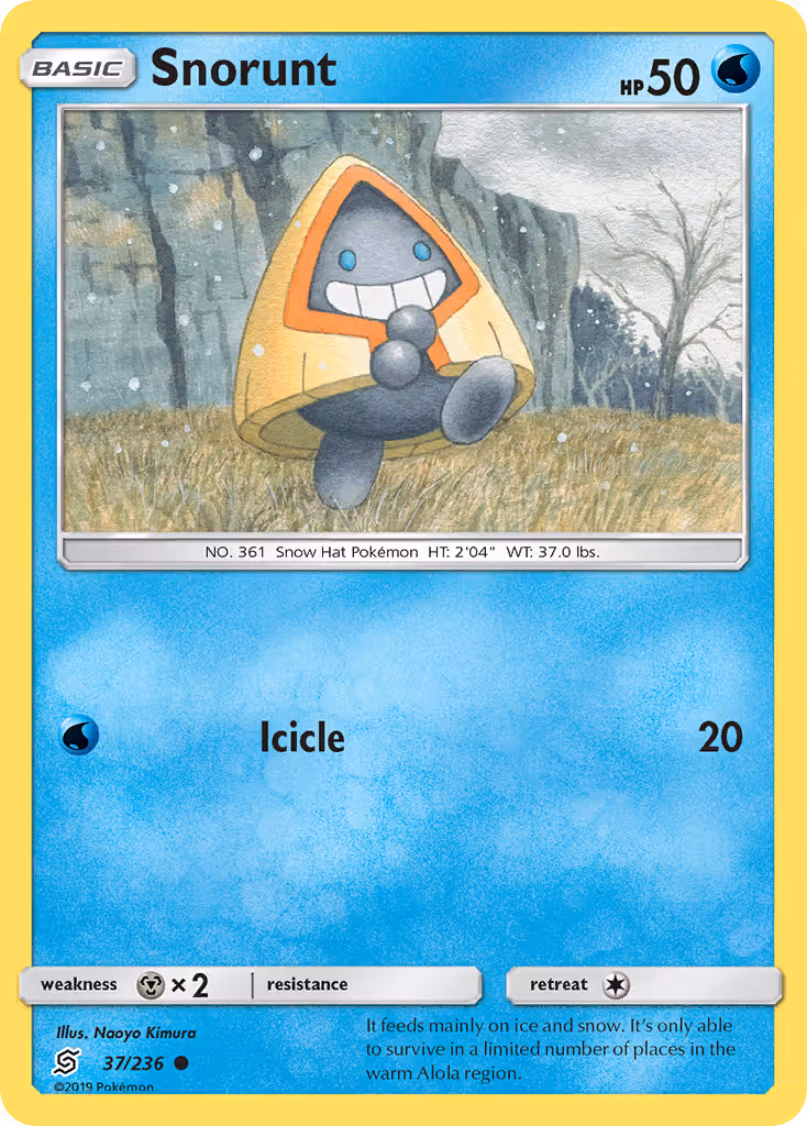 Snorunt 37/236 Pokemon card