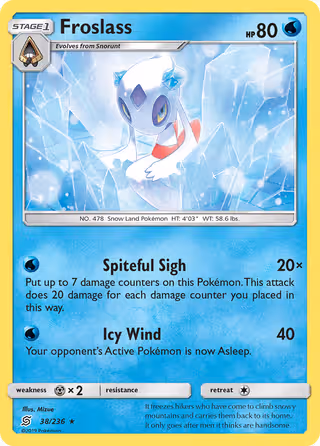 Froslass 38/236 Pokemon card