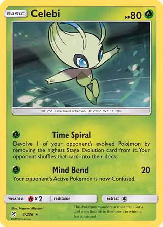 Celebi 4/236 Pokemon card