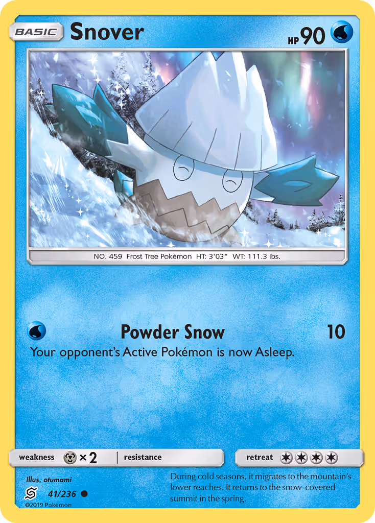 Snover 41/236 Pokemon card