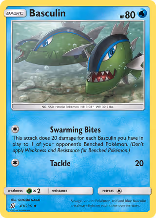 Basculin 43/236 Pokemon card