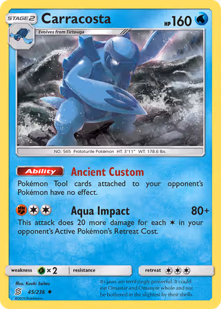 Carracosta 45/236 Pokemon card