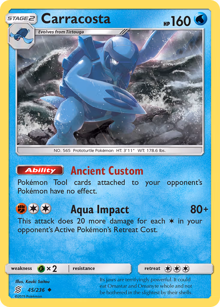 Carracosta 45/236 Pokemon card
