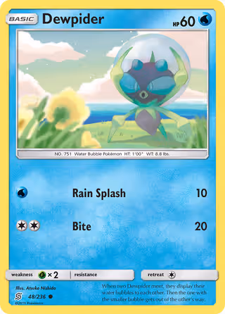 Dewpider 48/236 Pokemon card