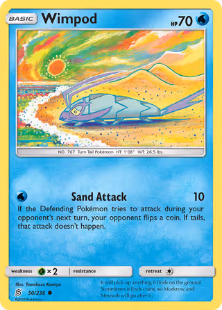 Wimpod 50/236 Pokemon card
