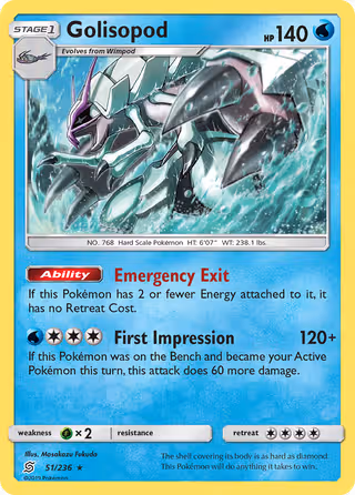 Golisopod 51/236 Pokemon card