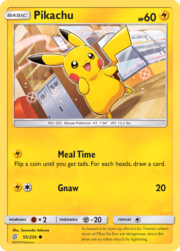 Pikachu 55/236 Pokemon card