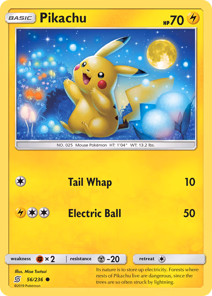 Pikachu 56/236 Pokemon card
