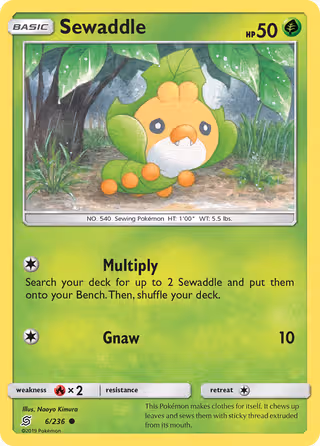 Sewaddle 6/236 Pokemon card