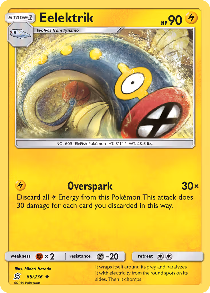 Eelektrik 65/236 Pokemon card